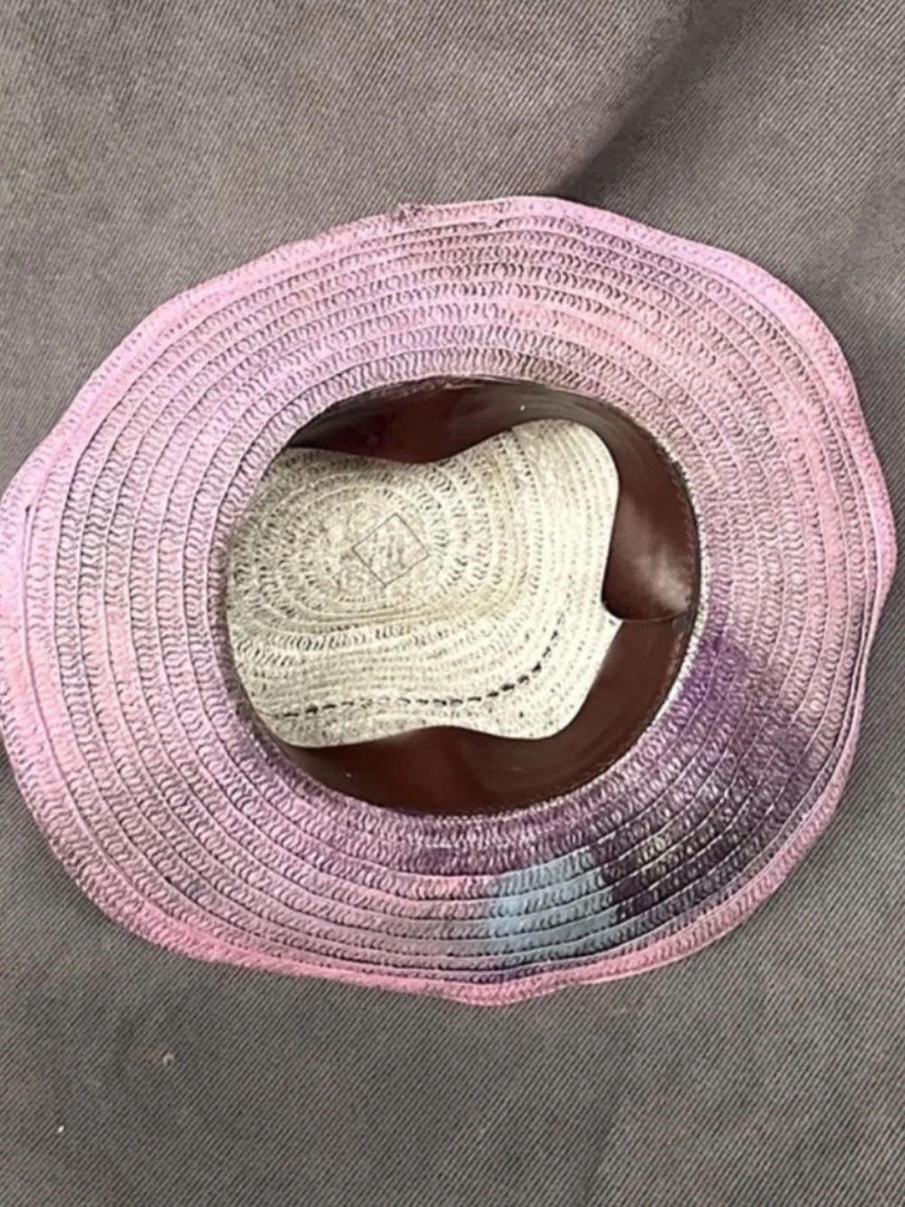 Vintage cowboy hat flowers floral purple western - Picture 7 of 8